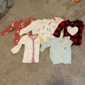 Six Carter’s footed PJs